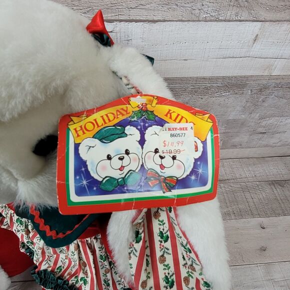 Vintage Christmas Bunny Plush DanDee Boy Girl Holiday Kids Kay Bee Toys - Picture 6 of 16